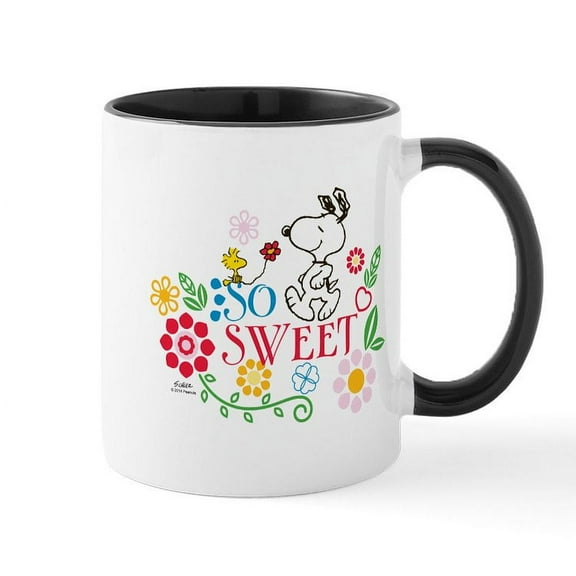 CafePress - So Sweet Snoopy Mugs - 11 oz Ceramic Mug - Novelty Coffee Tea Cup