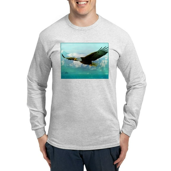 CafePress - Soaring Eagle Long Sleeve T Shirt - Unisex Cotton Long Sleeve T-Shirt