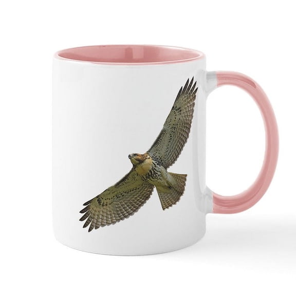 CafePress - Soaring Red Tail Hawk Mug - 11 oz Ceramic Mug - Novelty Coffee Tea Cup