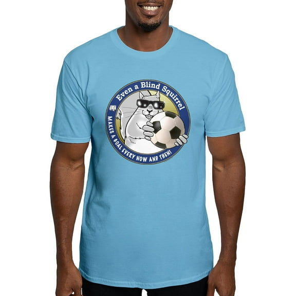 CafePress - Soccer Blind Squirrel Fitted T Shirt - Fitted T-Shirt, Vintage Fit Soft Cotton Tee