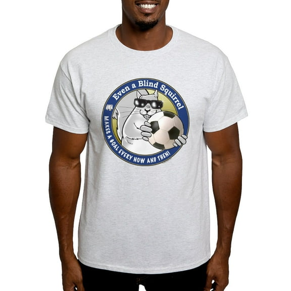 CafePress - Soccer Blind Squirrel Light T Shirt - Men's Classic Graphic T-Shirt