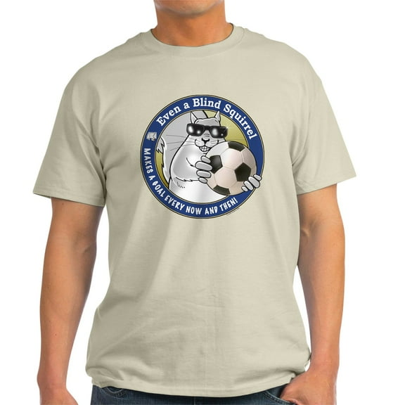 CafePress - Soccer Blind Squirrel Light T Shirt - Men's Classic Graphic T-Shirt