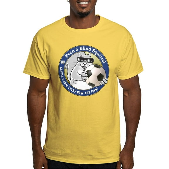 CafePress - Soccer Blind Squirrel Light T Shirt - Men's Classic Graphic T-Shirt