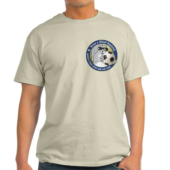 CafePress - Soccer Blind Squirrel White T Shirt - Men's Classic Graphic T-Shirt