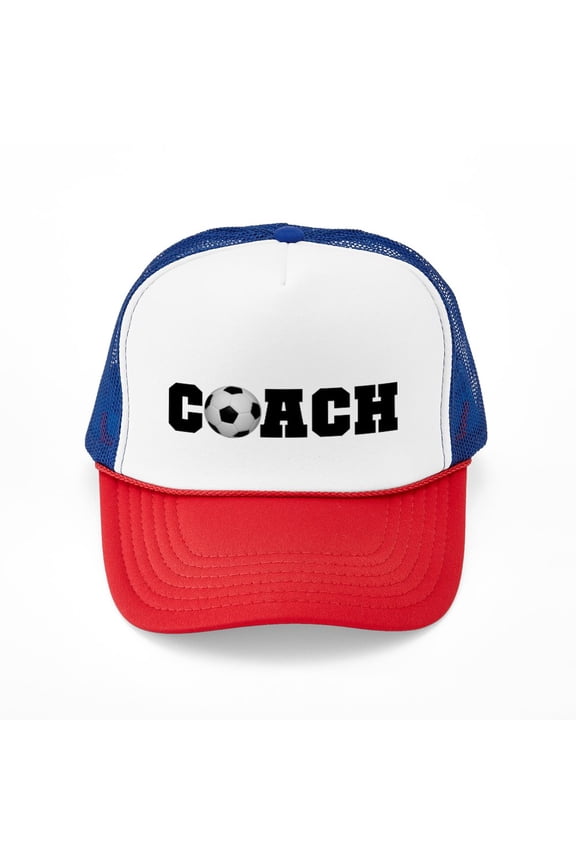 - Soccer Coach - Adjustable Unisex Printed Trucker Hat with Mesh Back