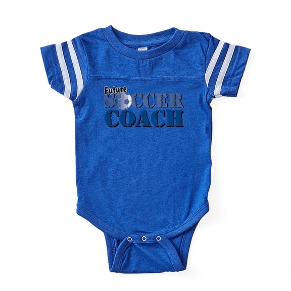 CafePress - Soccer Coach - Cute Infant Baby Football Bodysuit