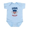 thumbnail image 1 of CafePress - Soccer Crest USA Blue Infant Bodysuit - Baby Light Bodysuit, Size Newborn - 24 Months, 1 of 4