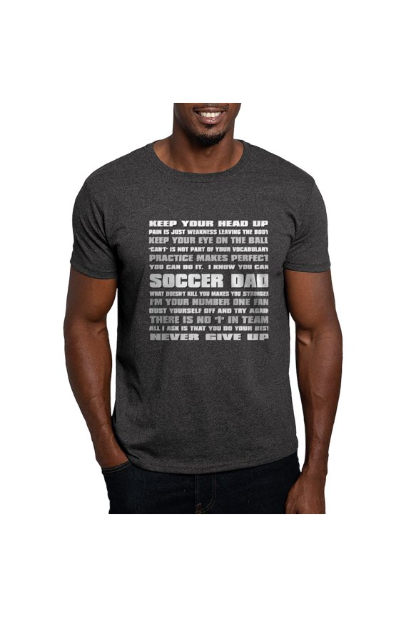 - Soccer Dad Quotes Dark T Shirt - Men's Classic Graphic Cotton T-Shirt