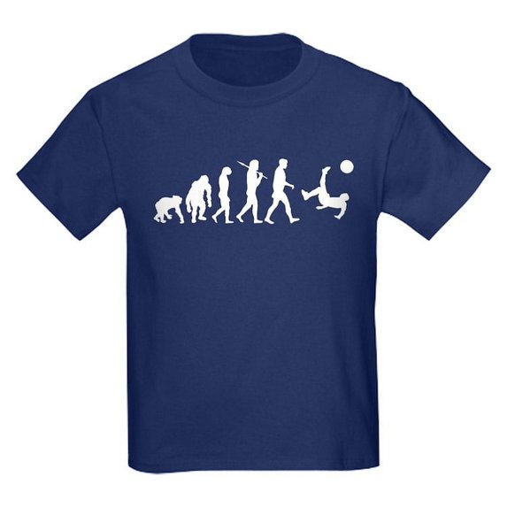 CafePress - Soccer Evolution Kids Dark T Shirt - Dark T-Shirt Kids XS-XL