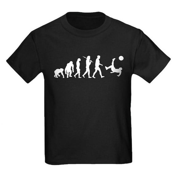 CafePress - Soccer Evolution Kids Dark T Shirt - Dark T-Shirt Kids XS-XL