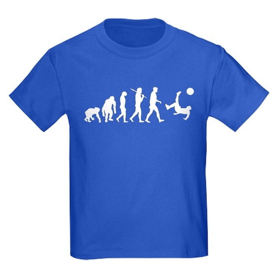 CafePress - Soccer Evolution Kids Dark T Shirt - Dark T-Shirt Kids XS-XL