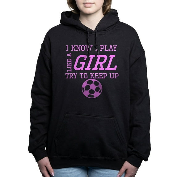 CafePress - Soccer Like A Girl - Pullover Hoodie, Classic & Comfortable Hooded Sweatshirt