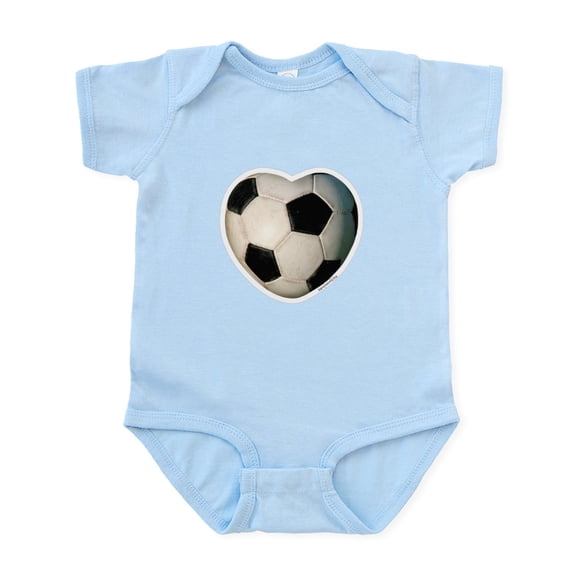 CafePress - Soccer Love Infant Bodysuit - Baby Light Bodysuit, Size Newborn - 24 Months