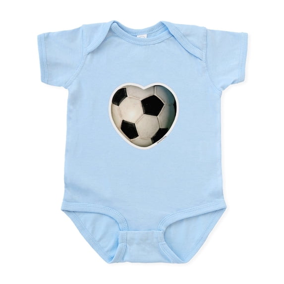CafePress - Soccer Love Infant Bodysuit - Baby Light Bodysuit, Size Newborn - 24 Months