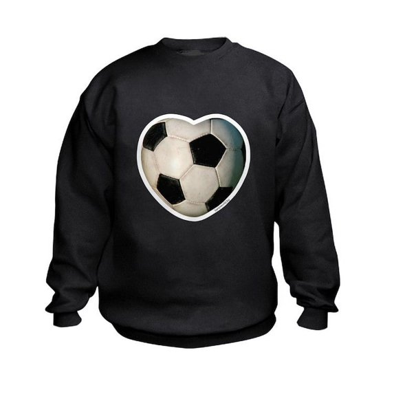 CafePress - Soccer Love Kids Sweatshirt - Kids Sweatshirt, Youth Crew Neck Sweatshirt