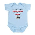 thumbnail image 1 of CafePress - Soccer Player Like My Daddy Body Suit - Baby Light Bodysuit, Size Newborn - 24 Months, 1 of 4