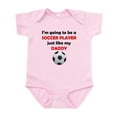 thumbnail image 1 of CafePress - Soccer Player Like My Daddy Body Suit - Baby Light Bodysuit, Size Newborn - 24 Months, 1 of 4