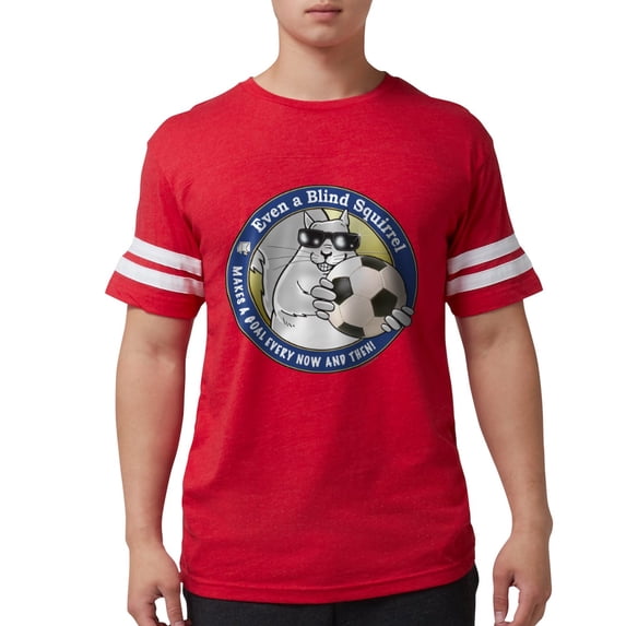 CafePress - Soccersquirrel Men's Football T Shirt - Mens Football Shirt