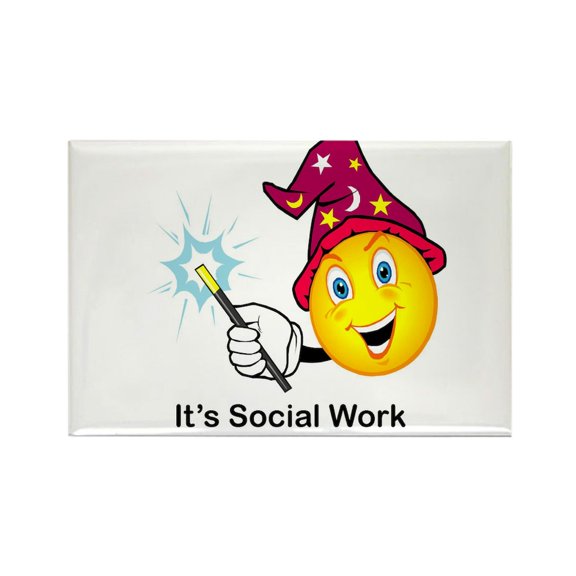 CafePress - Social Work Magic Magnets - Rectangle Magnet, 2"x3" Refrigerator Magnet