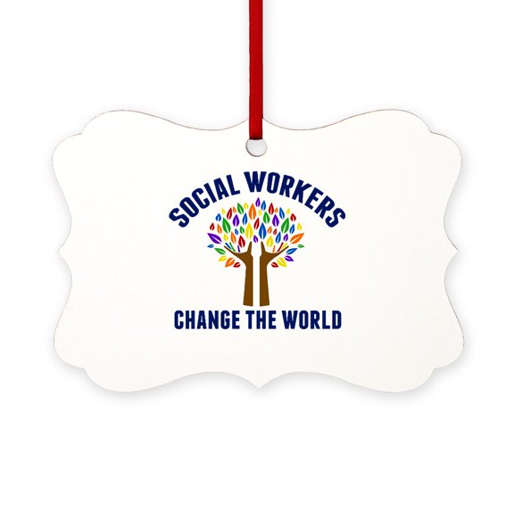 CafePress - Social Work Quote Aluminum - Scroll Ornament