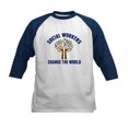 thumbnail image 1 of CafePress - Social Work Quote Kids Baseball T Shirt - Kids Cotton Baseball Jersey, 3/4 Sleeve Shirt, 1 of 4