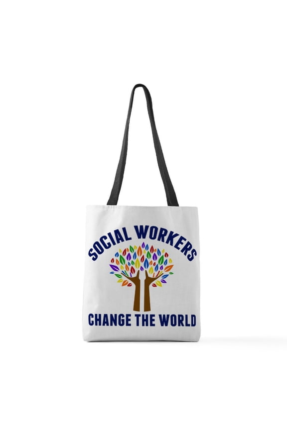 - Social Work Quote - Polyester Tote Bag 16"x16"