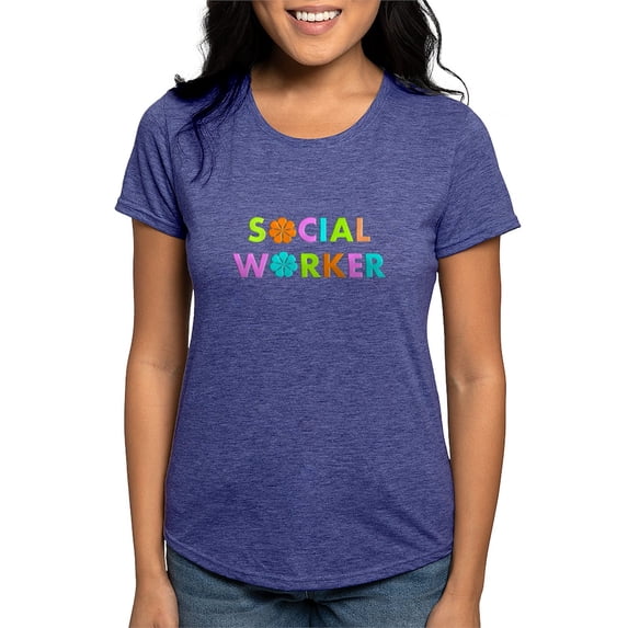 CafePress - Social Worker 2014 Women's Deluxe T Shirt - Womens Tri-blend T-Shirt