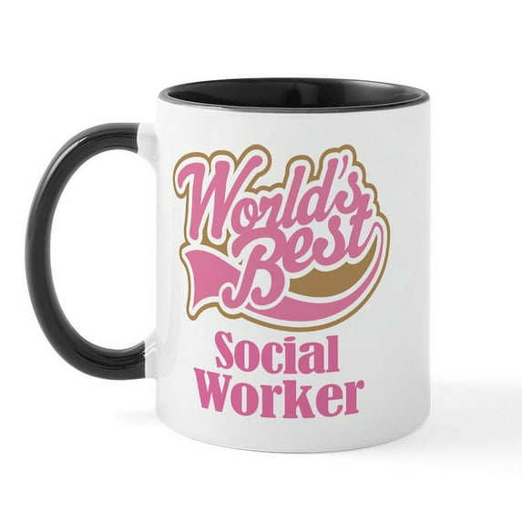 CafePress - Social Worker Gift Mug - 11 oz Ceramic Mug - Novelty Coffee Tea Cup