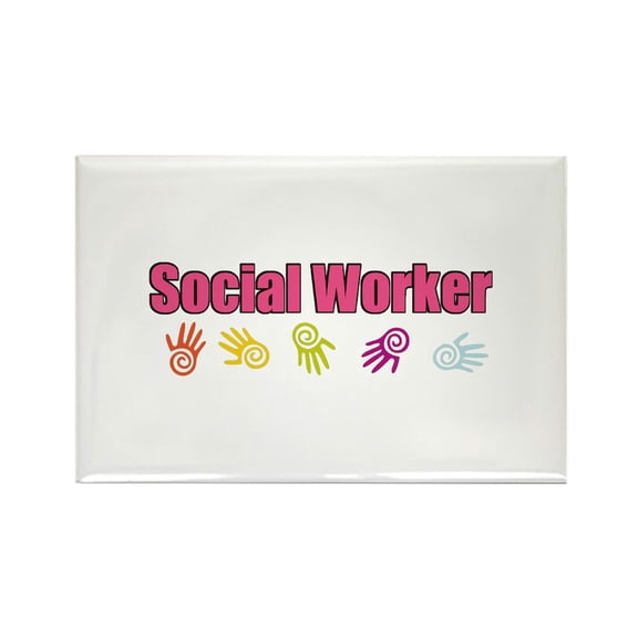 CafePress - Social Worker Girl - Rectangle Magnet, 2"x3" Refrigerator Magnet