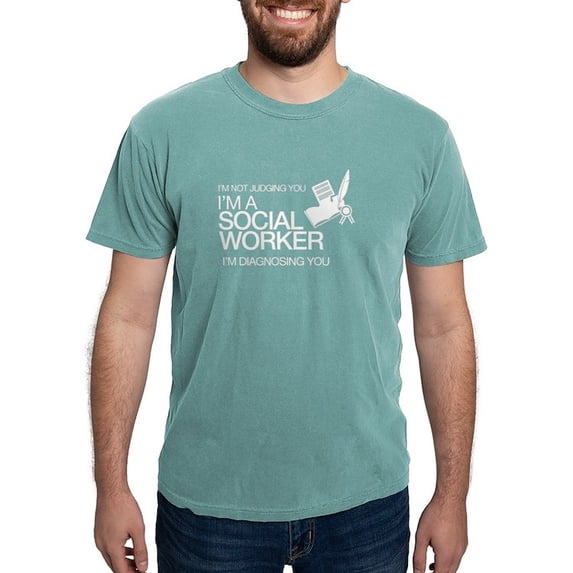 CafePress - Social Worker T Shirt T Shirt - Mens Comfort Colors Shirt