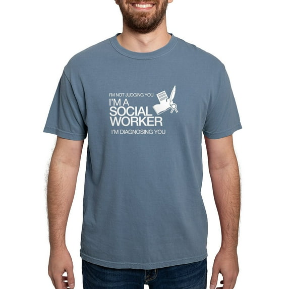 CafePress - Social Worker T Shirt T Shirt - Mens Comfort Colors Shirt