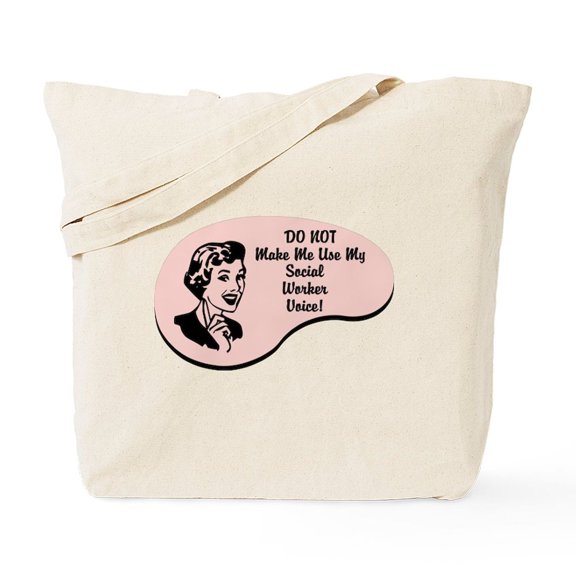 CafePress - Social Worker Voice Tote Bag - Unisex Canvas Tote Bag, Beige, 1-Piece