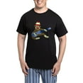 thumbnail image 1 of CafePress - Sock Monkey Blue Guitar Men's Dark Pajamas - Men's Dark Loose Fit Cotton Pajama Set, 1 of 7