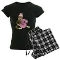 thumbnail image 1 of CafePress - Sock Monkey Monogram Girl S Women's Dark Pajamas - Women's Short Sleeve Print T-Shirt and Pants Dark Cotton Pajama Set, 1 of 7