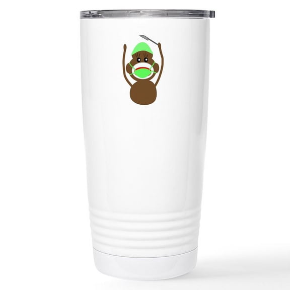 CafePress - Sock Monkey Occupations Stainless Steel Travel Mug - Insulated Stainless Steel Travel Tumbler 20 oz.