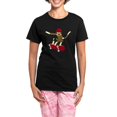 thumbnail image 1 of CafePress - Sock Monkey Skateboarder Women's Dark Pajamas - Women's Short Sleeve Print T-Shirt and Pants Dark Cotton Pajama Set, 1 of 7