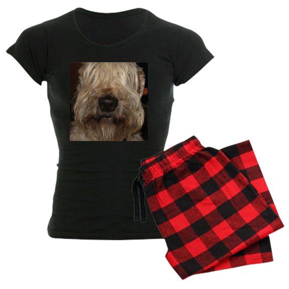 CafePress - Soft Coated Wheaton Terrier Pajamas - Women's Short Sleeve Print T-Shirt and Pants Dark Cotton Pajama Set
