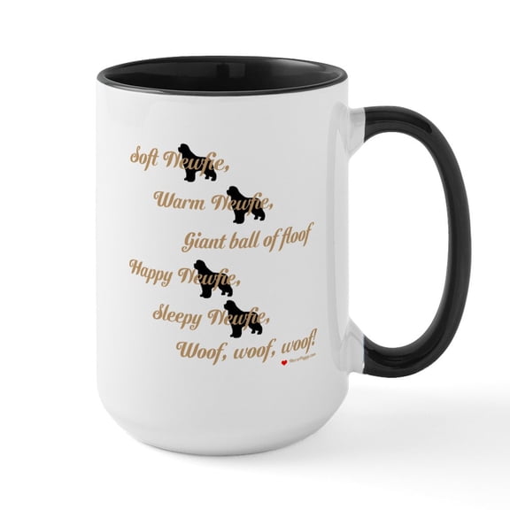 CafePress - Soft Newfie Warm Newfie Mugs - 15 oz Ceramic Large White Novelty Mug