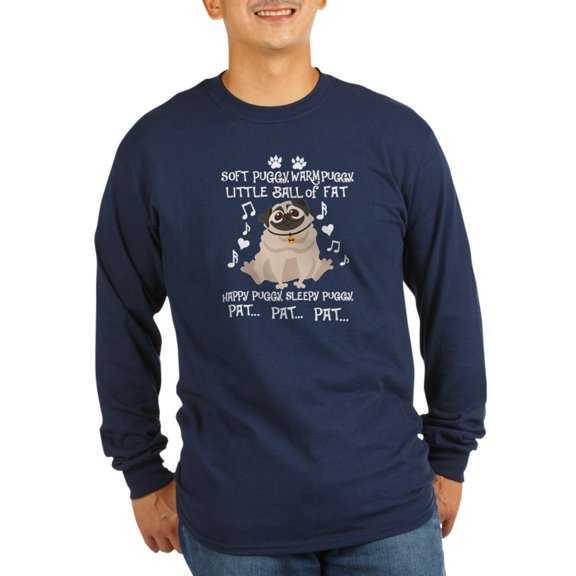 CafePress - Soft Puggy Warm Puggy T Shirt Long Sleeve T Shirt - Long Sleeve Dark T-Shirt