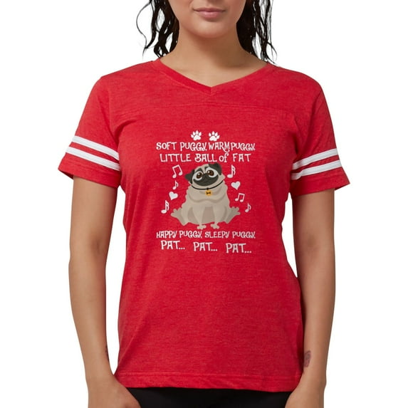 CafePress - Soft Puggy Warm Puggy T Shirt T Shirt - Womens Football Shirt