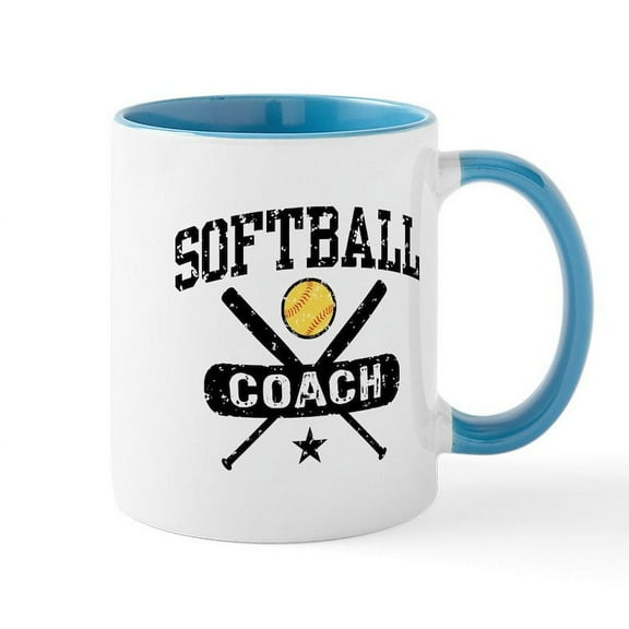 CafePress - Softball Coach Mug - 11 oz Ceramic Mug - Novelty Coffee Tea Cup