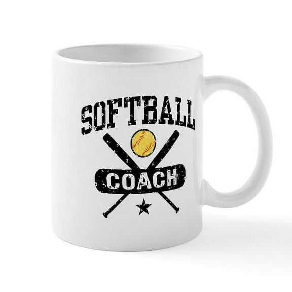 CafePress - Softball Coach Mug - 11 oz Ceramic Mug - Novelty Coffee Tea Cup