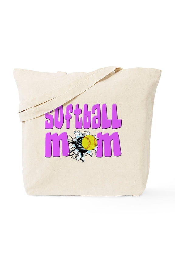 - Softball Mom Tote Bag - Unisex Canvas Tote Bag, Beige, 1-Piece