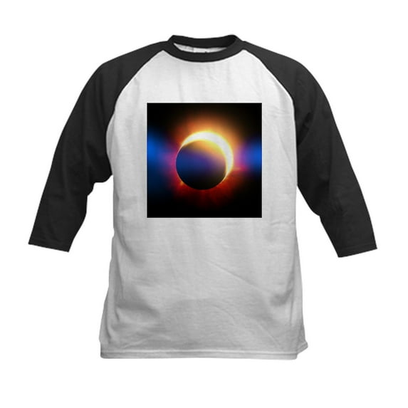 CafePress - Solar Eclipse Kids Baseball Jersey - Kids Cotton Baseball Jersey, 3/4 Sleeve Shirt