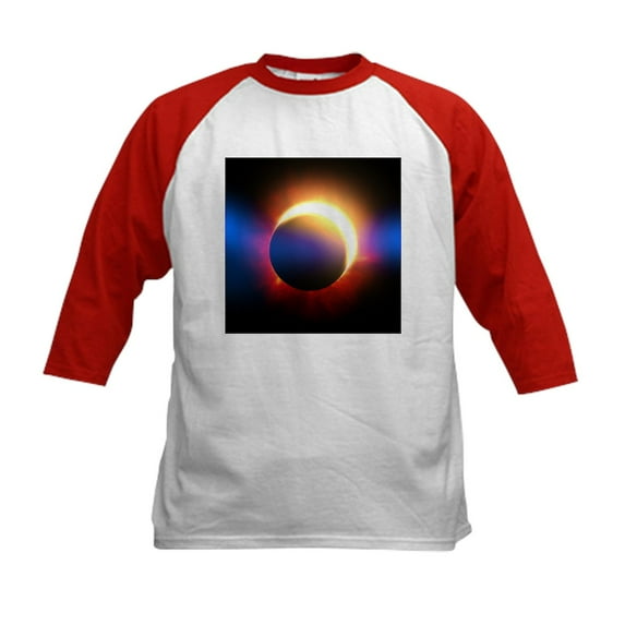 CafePress - Solar Eclipse Kids Baseball Jersey - Kids Cotton Baseball Jersey, 3/4 Sleeve Shirt