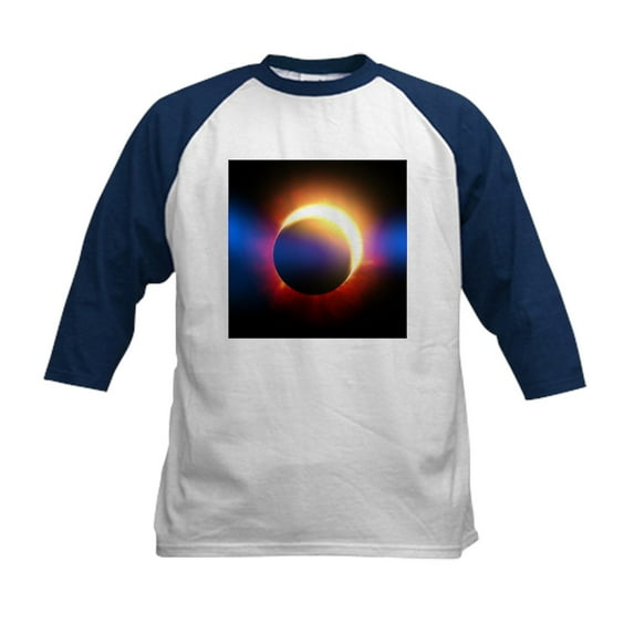 CafePress - Solar Eclipse Kids Baseball Jersey - Kids Cotton Baseball Jersey, 3/4 Sleeve Shirt