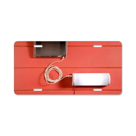 CafePress - Solar Powered Lamp - Aluminum License Plate, Front License Plate, Vanity Tag