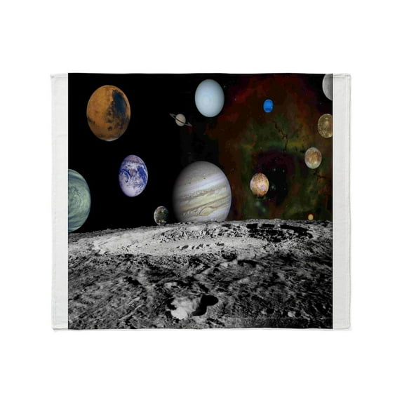 CafePress - Solar System Montage Throw Blanket - Soft Fleece Throw Blanket, 50"x60" for All Ages