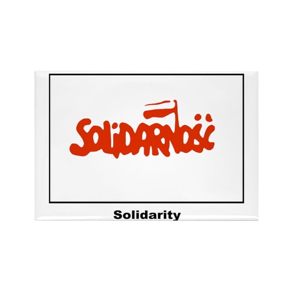 CafePress - Solidarity Solidarnosc Flag - Rectangle Magnet, 2"x3" Refrigerator Magnet