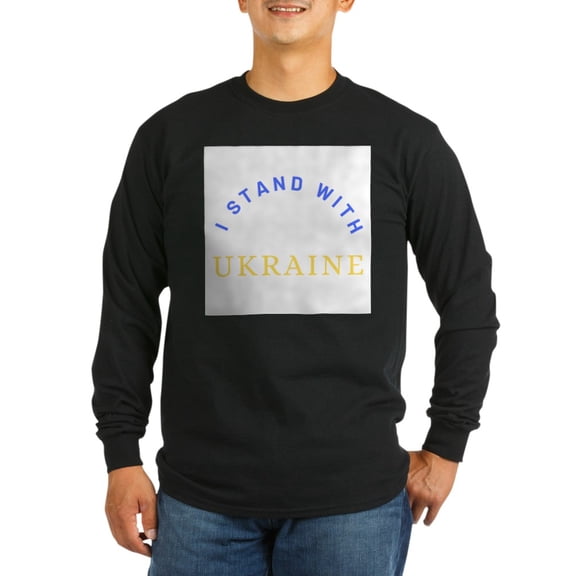 CafePress - Solidarity With UKRAINE Long Sleeve T Shirt - Long Sleeve Dark T-Shirt